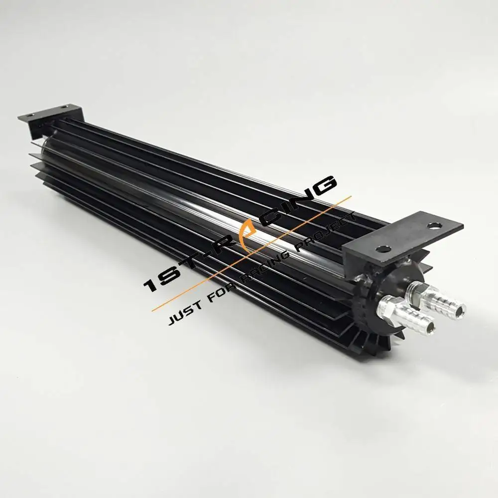Ispeedytech Transmission Oil Cooler Fined Alloy Transmission Cooler Dual Pass 15 long Oilcooler Black Ispeedytech Transmission Oil Cooler Fined Alloy Transmission Cooler Dual Pass 15 long Oilcooler Black