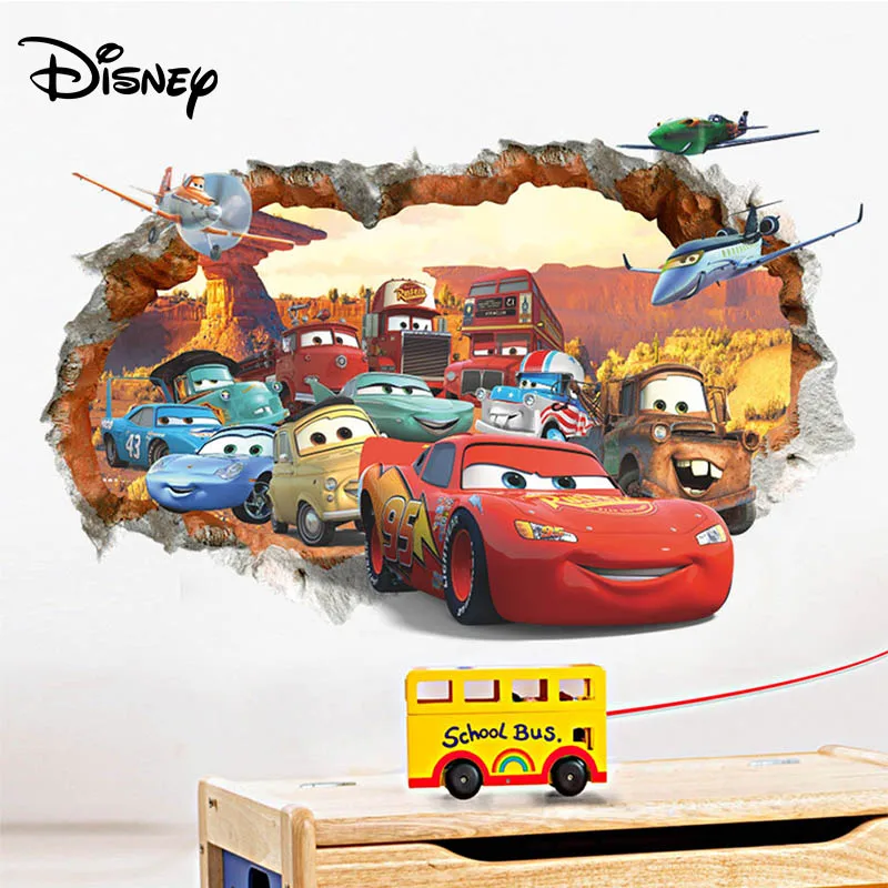 Новая наклейка Disney 3D Наклейка на стену автомобиль мобилизация фон съемные