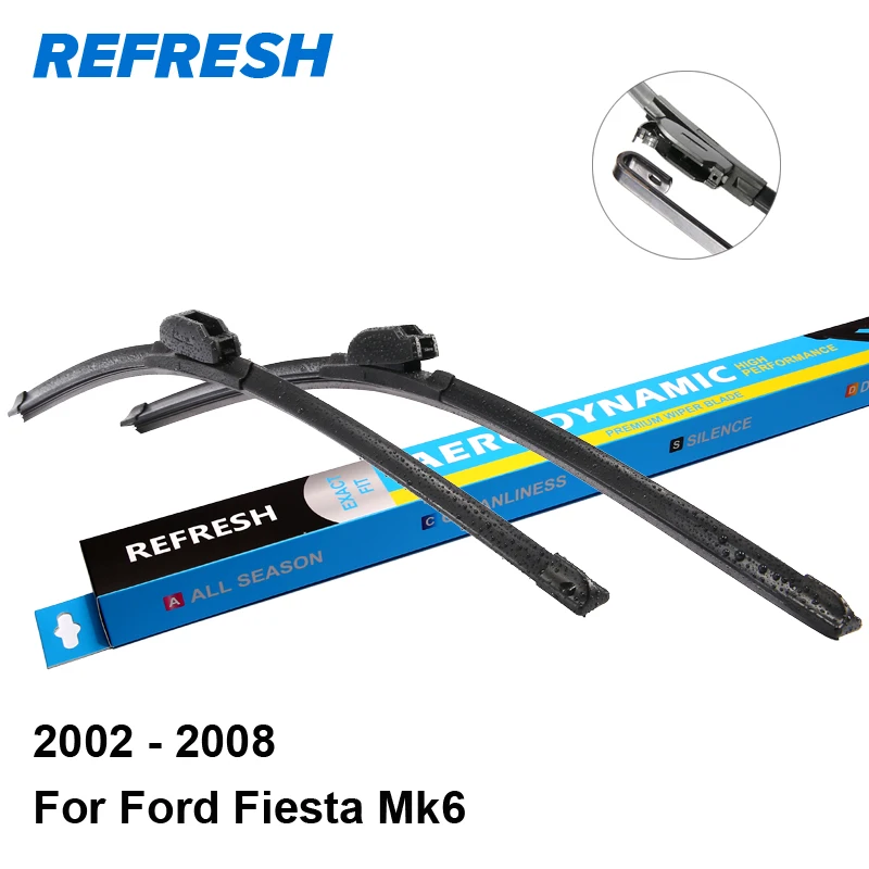 Prix pour Rafraîchir Lames D'essuie-Glace pour Ford Fiesta Mk6 22 "& 16" Fit Crochet Bras 2002 2003 2004 2005 2006 2007 2008 Prix pour Rafraîchir Lames D'essuie-Glace pour Ford Fiesta Mk6 22 "& 16" Fit Crochet Bras 2002 2003 2004 2005 2006 2007 2008