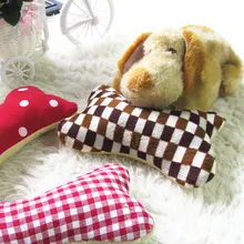 1pc Plush Pet Dog Sound Toys Bone Shape Puppy Cat Chew Squeaker Squeaky Toy