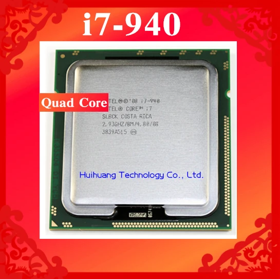 

Core i7 940 2.93GHz 8M SLBCK Quad Core Eight threads desktop processors Computer CPU Socket LGA 1366 pin