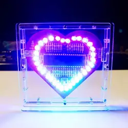Акриловая оболочка сердце-ночник в форме микроконтроллера доска DIY светодиодный свет украшение комнаты подарок настольный ночник luminaria de