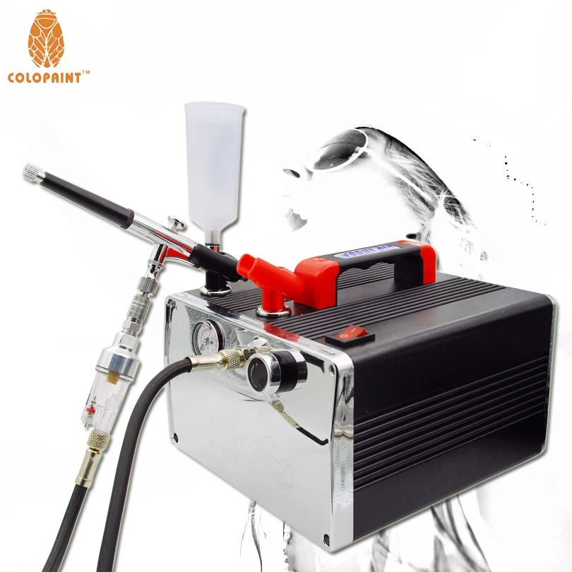 Dual-Action Gravity Airbrush Sunless TANNING System Kit Simple Tan Solutions Compressor