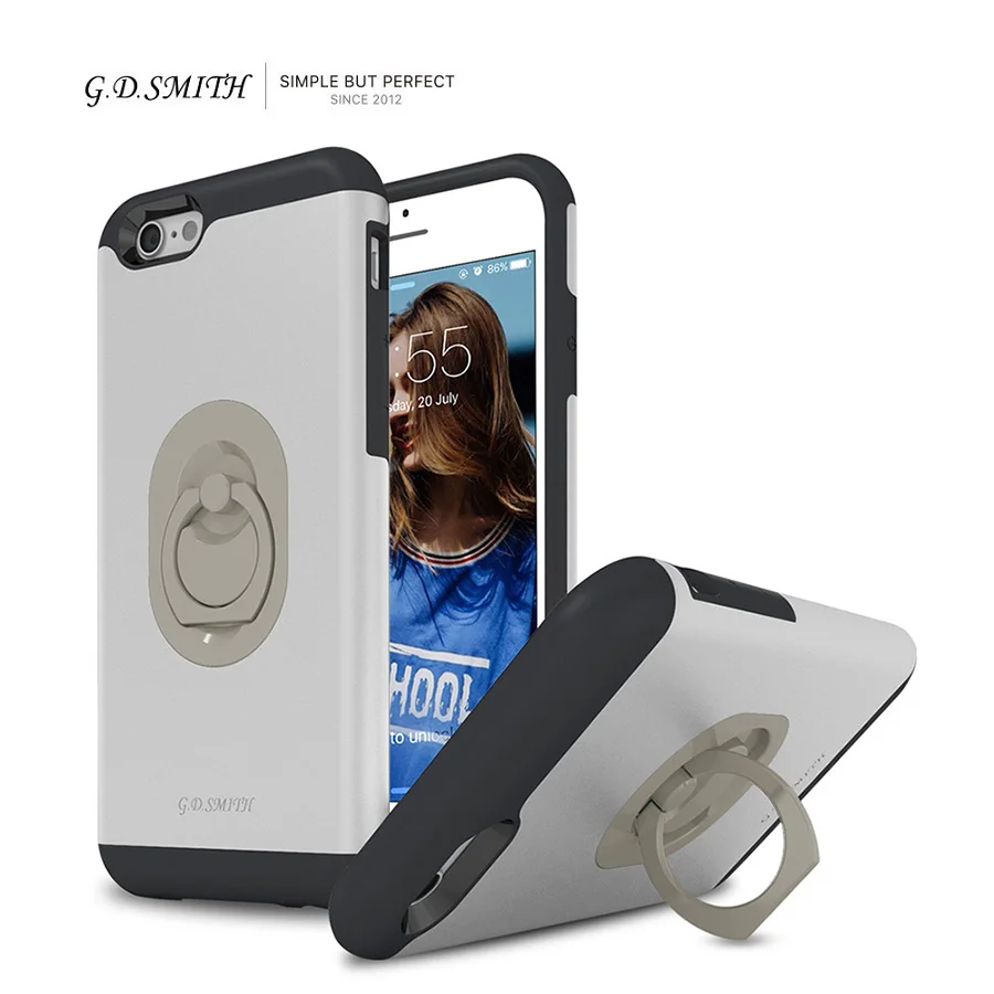 G.D.SMITH Luxury Ring Cover Case for iPhone 6 6s U...