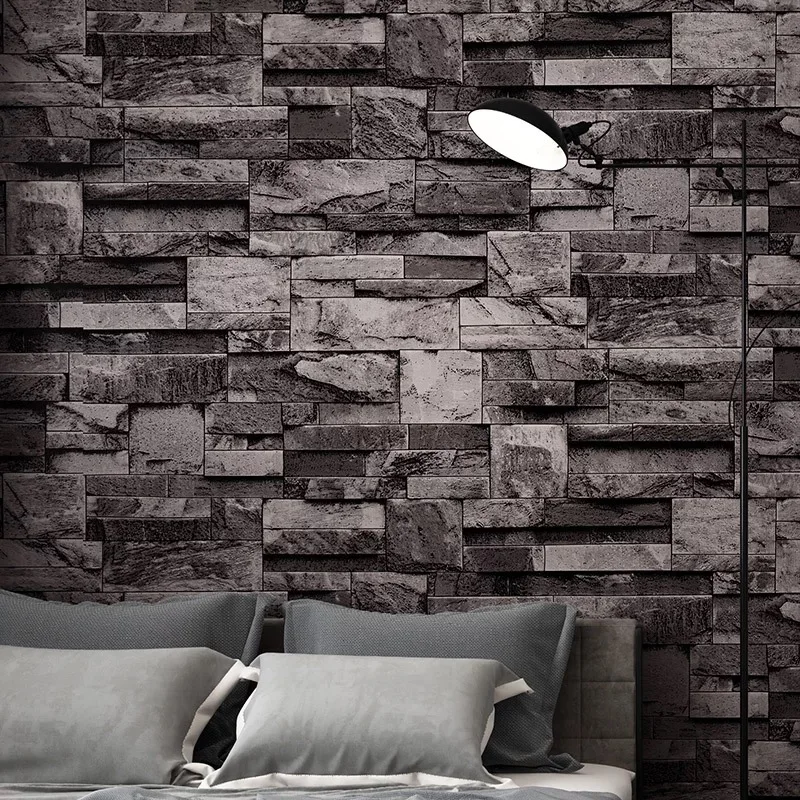 

3D Vintage Brick Textured Wallpaper For Walls Decor Embossed Wall paper Rolls For Bedroom Living room Sofa TV Background