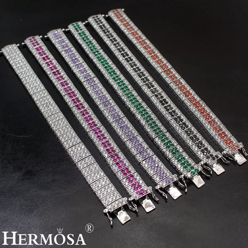 HERMOSA ЮВЕЛИРНЫЙ чудесные модные женские туфли Браслеты несколько стилей 925 серебро браслет Длина 7 дюймов BKSL-001