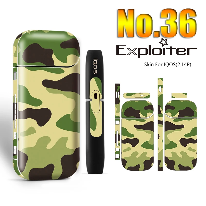 In Stock Camouflage Color Fashion 3M Printing Label Anti dust IQOS Skin for iQOS Electronic Cigarette Accessories 2.4 Plus |