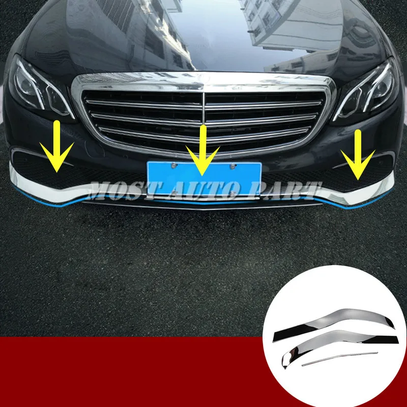 ABS передний спойлер бампер для губ и угловая Накладка для Benz E Class W213