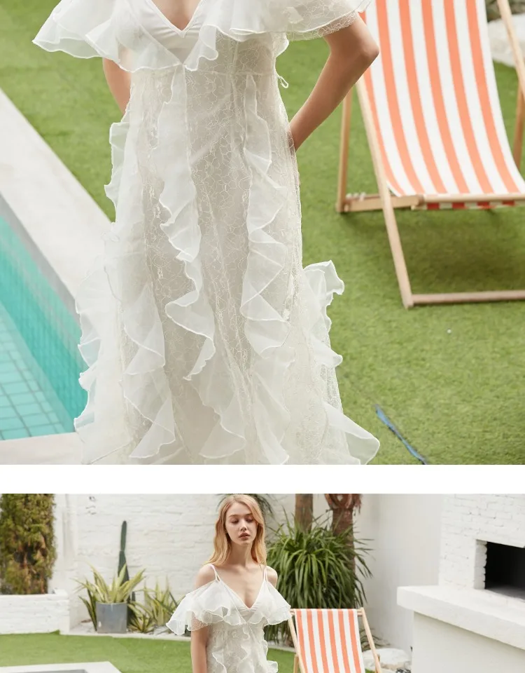 EASYSMALL, женское платье, модное, праздничное, высокого класса, Vestidos, вечерние, эксклюзивные, с лепестками, каскадные, уличная одежда, платья с высокой талией