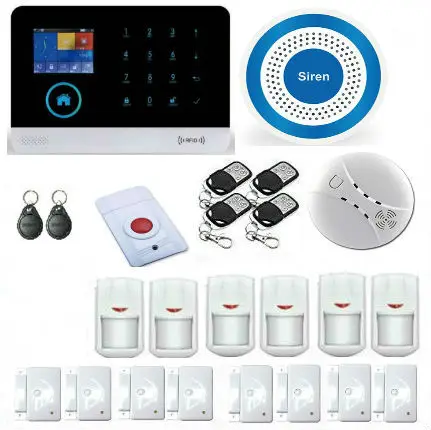 YoBang Security WIFI 3G Alarm System Sensor English Spanish Russian Smart Home WIFI Burglar 3G Alert Smoke Fire Detector 433MHZ