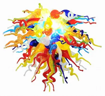 

Multi Color Hand Blown Glass Hanging Crystal Italian Style Chandelier