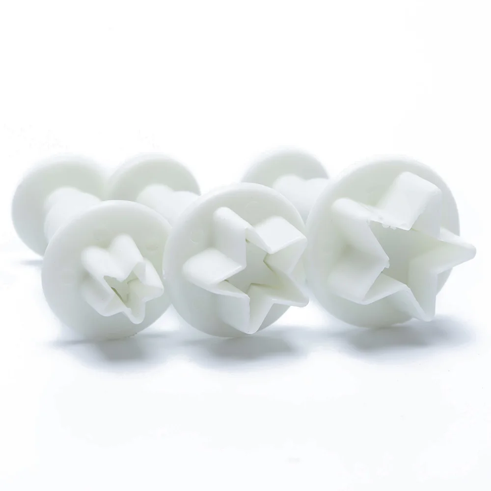 

3Pcs Plastic Star Shape Cake Mold Cutter Fondant Cake Decorating Tools Cookie Sugar Craft