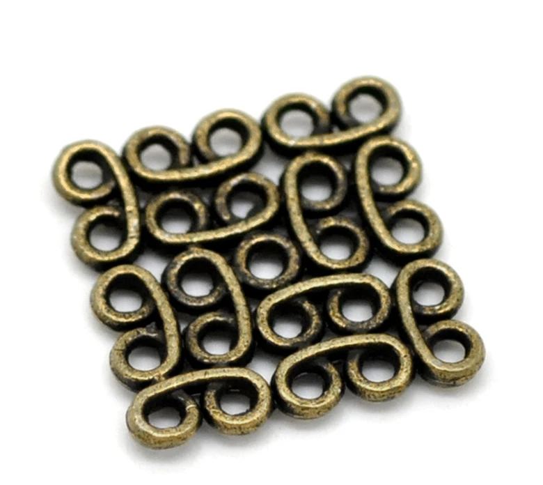cheap Zinc metal alloy Connectors Findings Square Antique Bronze Color Plated 15mm( 5 8\