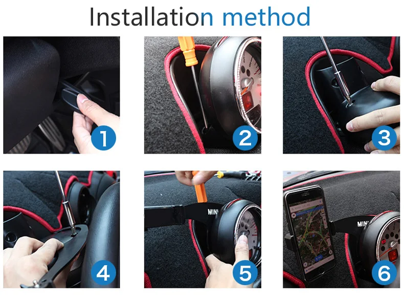 Airspeed Gray Union Jack Bracket Car Steering Wheel Phone Mount Mobile Phone Holder for Mini Cooper Countryman F60 Accessories   (11)