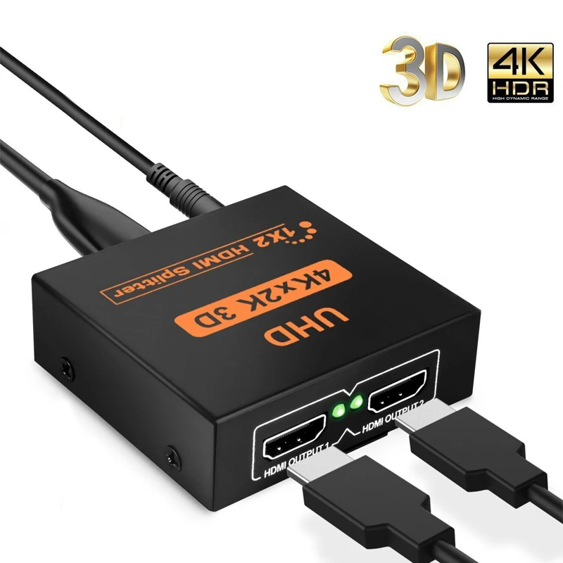 Сплиттер BESIUNI 4K HDMI Full HD 1080p видео переключатель 1X2 1X4 двойной дисплей для HDTV DVD PS3