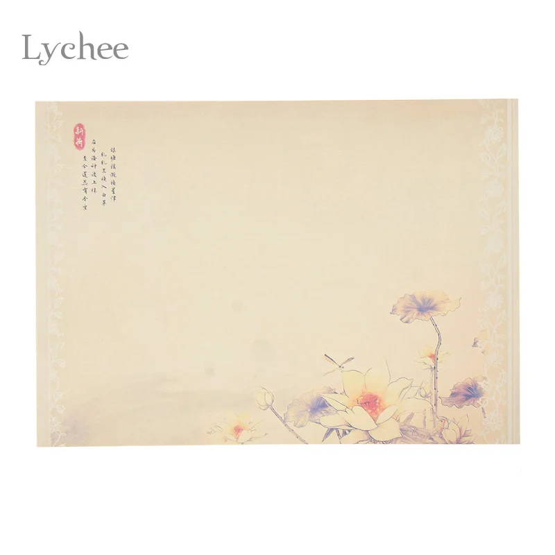 

Lychee Random 8pcs/Set Chinese Style Vintage Writing Letter Paper DIY Handmade Craft Paper Diary Scrapbooking Card