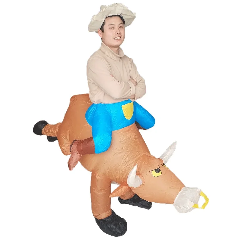 Adult Bull Rider, надувные костюмы для верховой езды, для взрослых, ковбой, корова, на Хэллоуин, карнавал, косплей, вечеринка, нарядное платье, для женщин, мужчин, на день рождения - Цвет: Adult