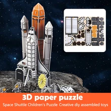 Красивый Космический Шаттл головоломка многоцветный Декор 3D модель самолета для обучающая игрушка, Прямая поставка