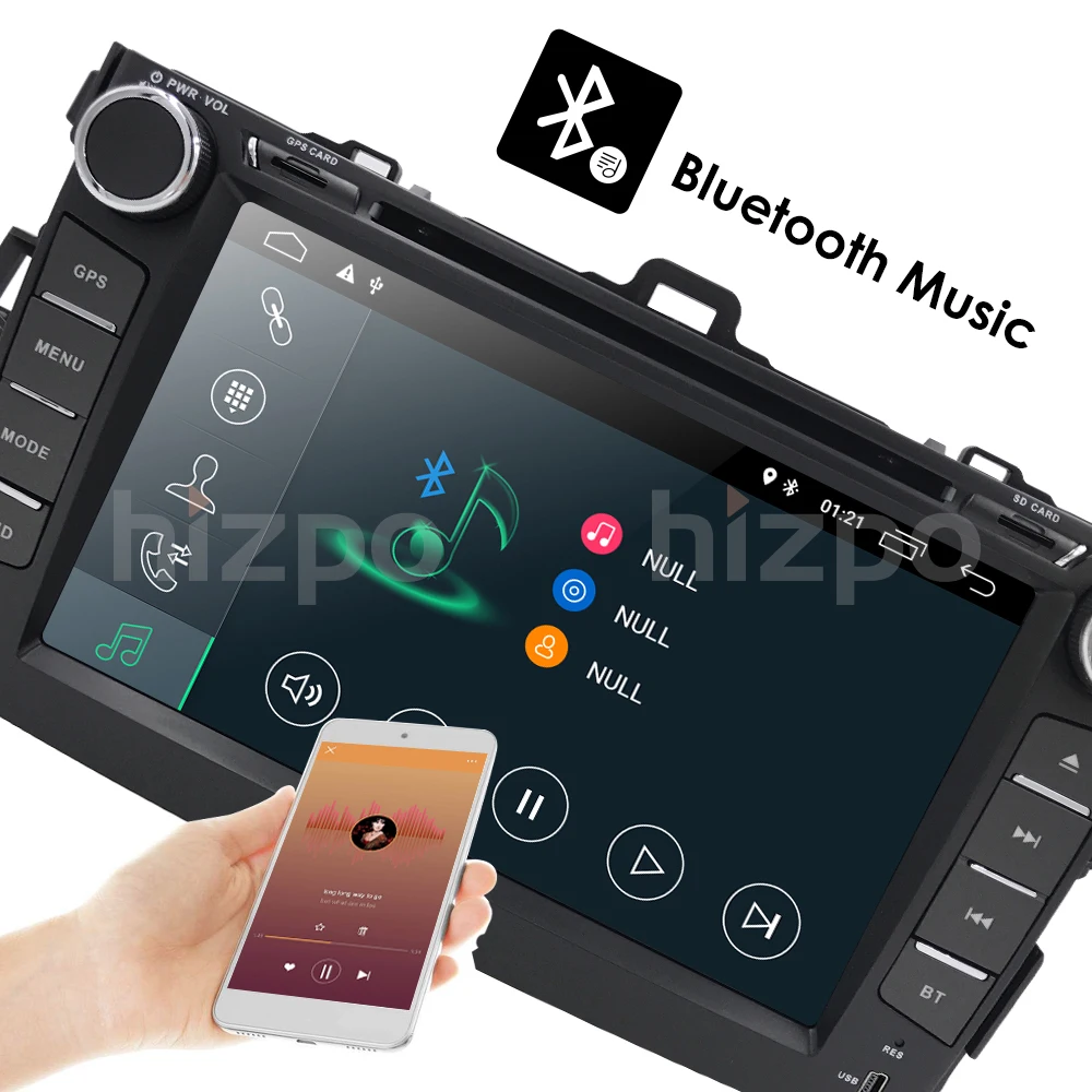 Cheap 4G android 8.1 car dvd player For Toyota corolla 2007 2008 2009 2010 2011 in dash 2 din 1024*600 car radio gps video head unit 14