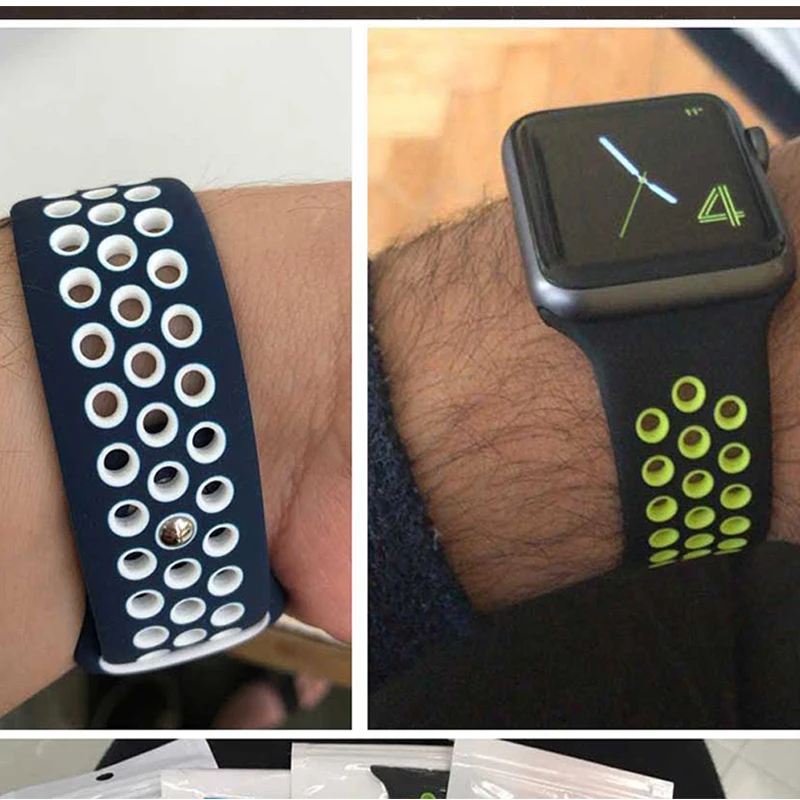 Силиконовый ремешок для Apple Watch Band 42 мм браслет ремешок для часов аpple резиновый ремешок 432 38 мм спортивные наручные браслеты
