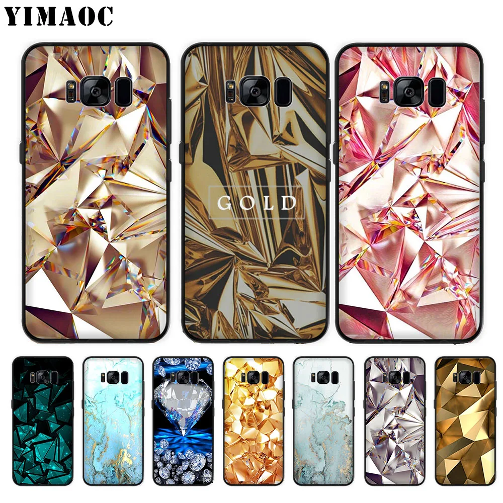 

YIMAOC diamond crystal pieces pattern Soft Case for Samsung Galaxy S10 Plus S10e S6 S7 Edge S8 S9 Plus J6 M10 M20 M30