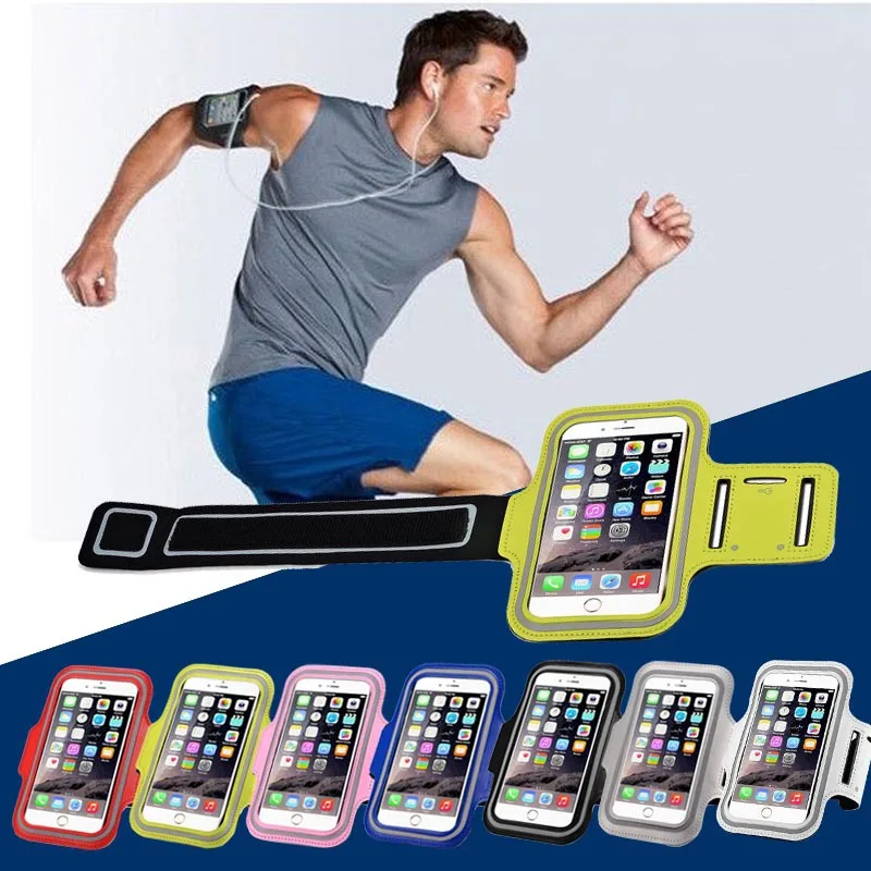 Спортивный Браслет Водонепроницаемый чехол для iPhone 5S 6 6S 7 Samsung Galaxy S6 S7 J5 Xiaomi MI5 Huawei