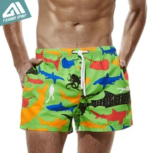 Пляжный отдых быстросохнущие мужские плавки фиксируется на талии шорты купальные Seobean летние игривый узор Для Мужчин's пляжные ShortsAM2053