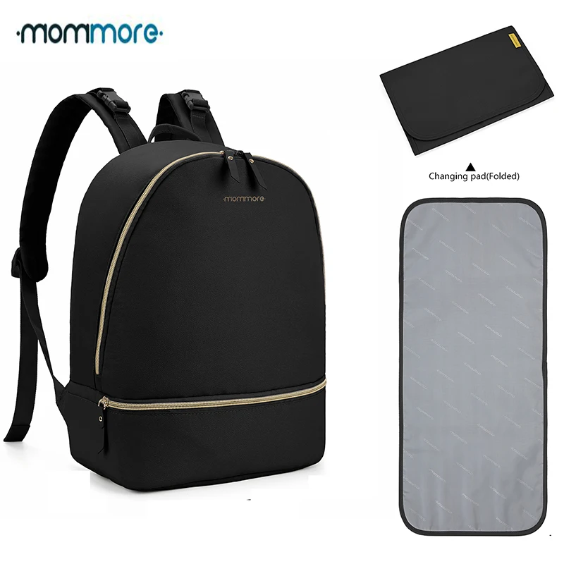 Mommore كبيرة حفاضات الظهر صالح 13 ''كمبيوتر محمول السفر أكياس حفاظات مع حشية متغيرة خفيفة الوزن التمريض أكياس لرعاية الطفل