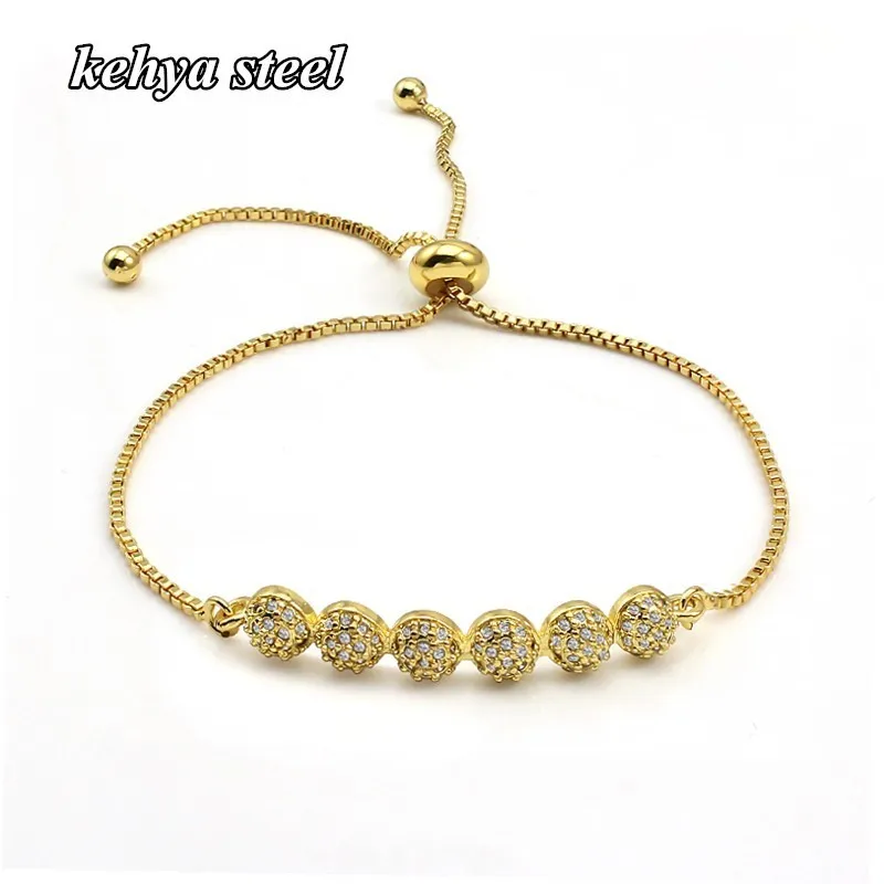 

Simple Designer 5 Circle Alloy Charm Bracelets Geometric Round Female Wedding Tiny Link Chain 4 Colors Jewelry