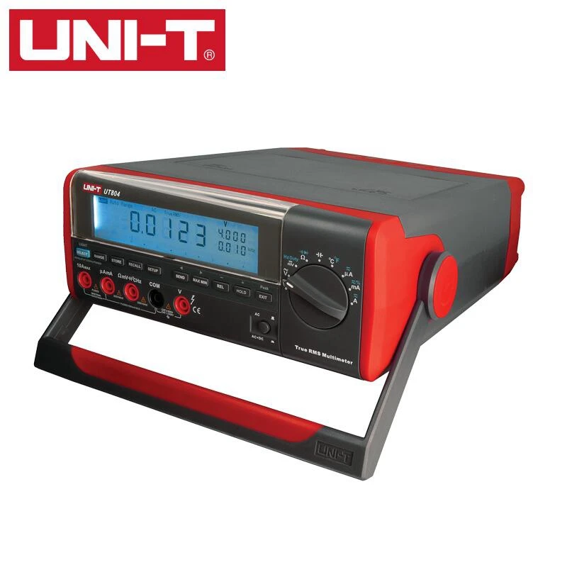 UNI T UT803 True RMS настольный мультиметр автоматический диапазон DMM 100 кГц усилитель напряжения Омметр Емкость тестер температуры USB интерфейс