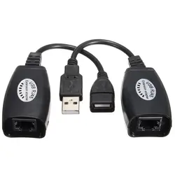 Удлинитель USB Ethernet RJ45 Cat5e/6 кабель сетевой адаптер Extender за Ретранслятор Набор