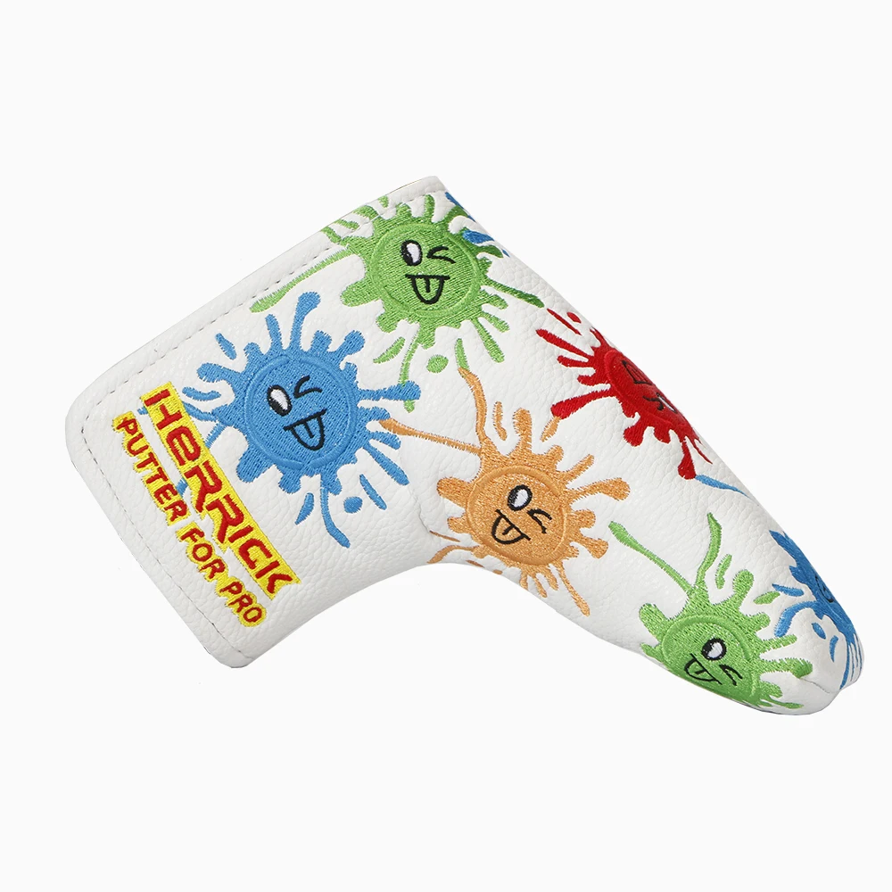 NEW Golf putter headcover PU Golf Putter Cover Golf protection headcover balck white to choose free shipping
