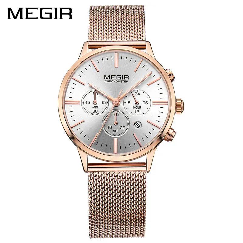 

2018 MEGIR Luxury Brand Watches Women Fashion Sport Quartz Watch Relogio Feminino Ladies Clock Wristwatch for Lovers Girl Friend