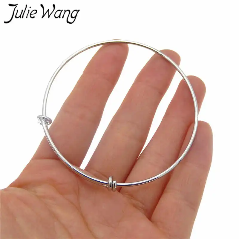 Julie Wang Регулируемый Браслет манжета проволока чистый медный браслет для женщин
