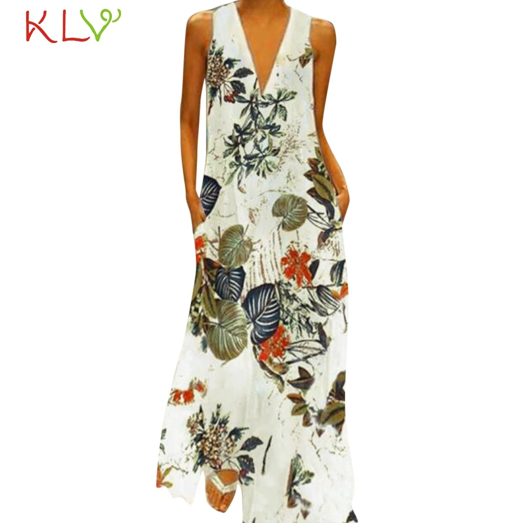 

Dress Women Long Vintage Flower Elegant Summer Maxi Dress Boho Beach Party Night Dress 2019 Plus Size Vestidos Robe Femme 19May