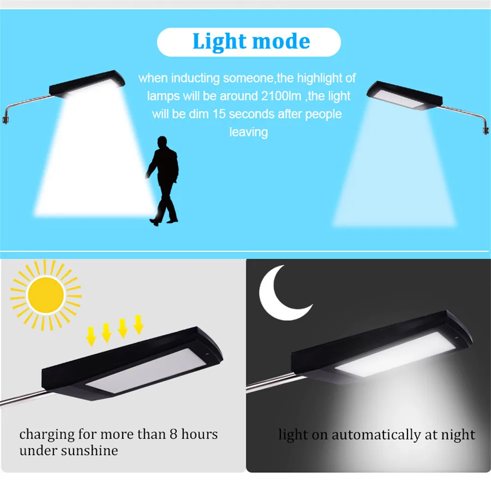 Movido a Energia Sensor de Movimento Parede ao ar Livre à Prova Leds Radar Solar Luz Dwaterproof Água Lâmpada Rua Quintal Caminho Jardim 15 w 108 2100lm 11 parede ao ar livre à prova dwaterproof