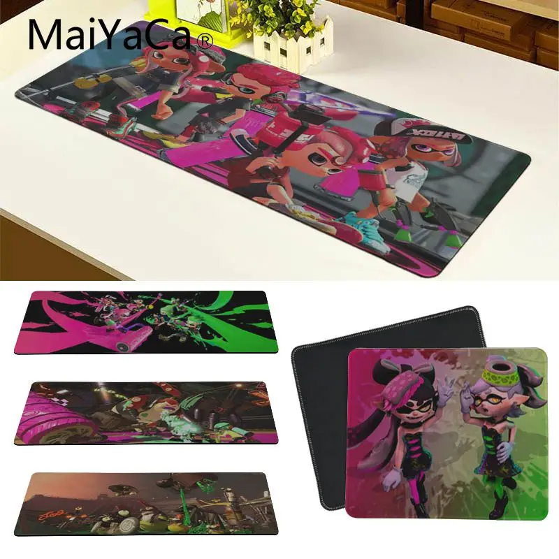 MaiYaCa Печатный Splatoon 2 клавиатуры резиновый коврик игровой коврик для мыши Настольный резиновый коврик и гладкий Стильный коврик для мыши 30X80 30X90 см