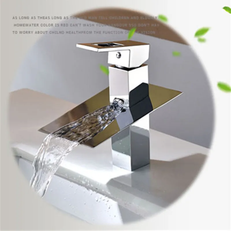 Bathroom Basin Faucet Waterfall Unique Design Water Taps Bathroom Basin Faucet Waterfall