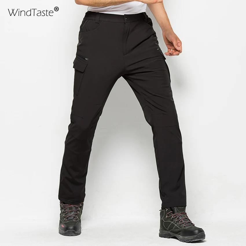 WindTaste de los hombres de invierno cálido Softshell Pantalones de deporte al aire libre impermeable de Trekking senderismo escalada hombre térmica pantalones de lana pantalones de KA059 WindTaste de los hombres de invierno cálido Softshell Pantalones de deporte al aire libre impermeable de Trekking senderismo escalada hombre térmica pantalones de lana pantalones de KA059