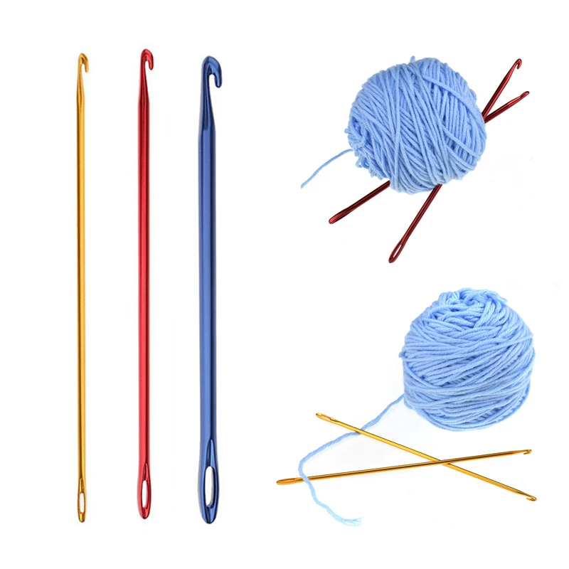 

1pcs Aluminium Crochet Hook Size 2.75mm 4.0mm 6.0mm Knit Tool With An Eye Knitting Sewing Needles DIY Crochet Hook Product
