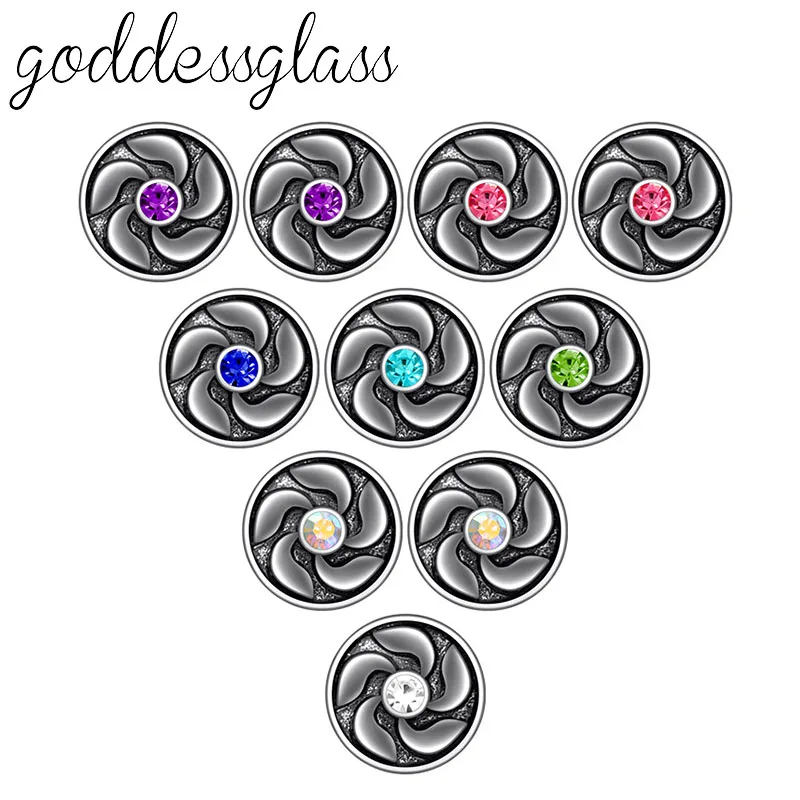 

Красивые круглые пуговицы с цветочным узором 12 мм 10 шт., подходят для браслетов 12 мм, оптовая продажа ювелирных изделий KZ9119