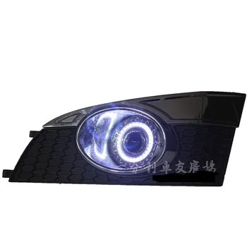 

eOsuns COB angel eye led daytime running light DRL + halo Fog lamp + Projector Lens for chevrolet captiva sport 2011-14, 2pcs