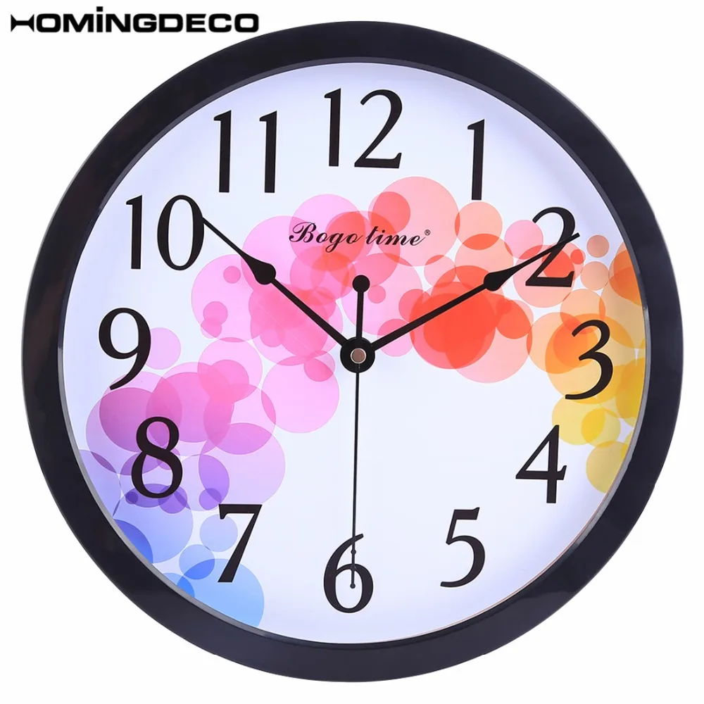 Homingdeco современные пластиковые бесшумные настенные часы 12 дюймов для спальни