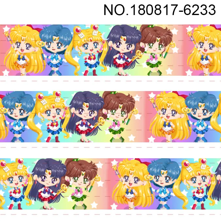 10 ярдов-разные размеры-красивая японская мультипликационная лента с рисунком для девочек - Цвет: 180817  6233