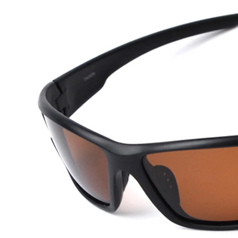 TAGION Sport Glasses Men's Polarized Sunglasses Night Vision Driving Goggles Yellow Lenses Brown Eyewear For Male_voghion.com