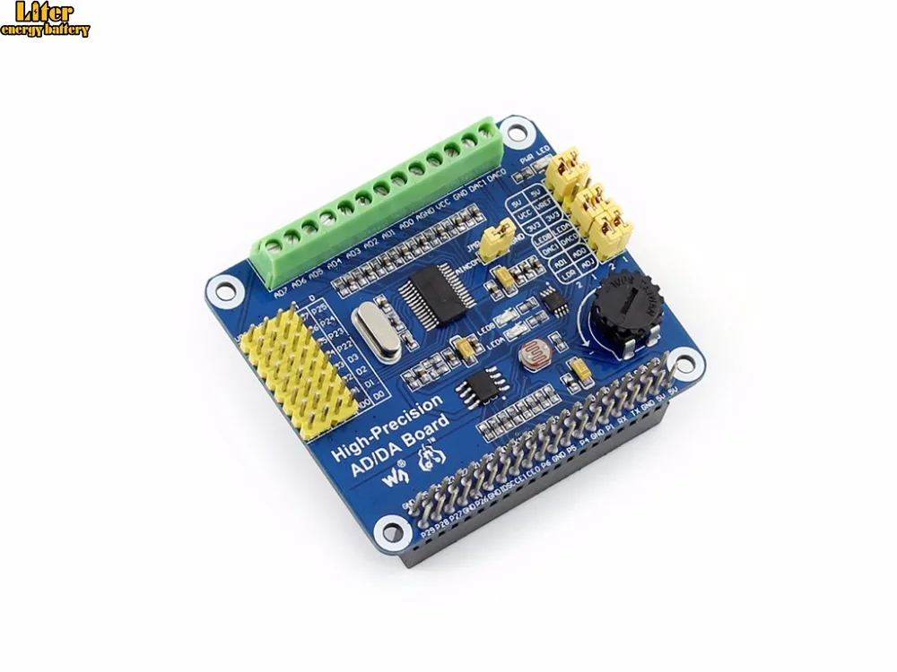 Raspberry Pi высокоточная AD/доска DA AD/DA расширение добавить высокоточные функции AD/DA к Raspberry Pi 3 B/2 B/A+/B