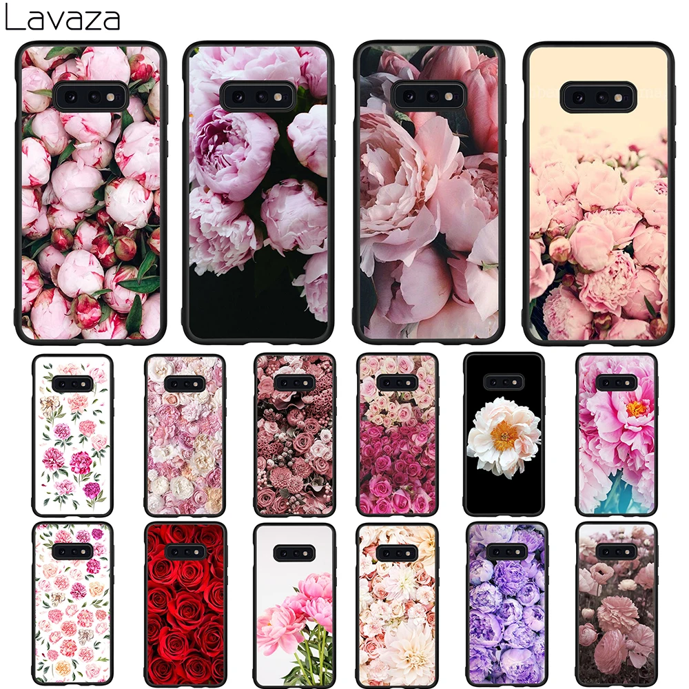Lavaza Peony Delicate Flower Soft Case for Galaxy A3 A5 2016 2017 A6 plus A7 A8 A9 J6 2018 A10 30 40 50 70 |