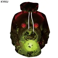 KYKU бренд худи с черепом для мужчин Толстовка с изображением животного печати мультфильм толстовка с принтом войны 3d Harajuku капюшоном