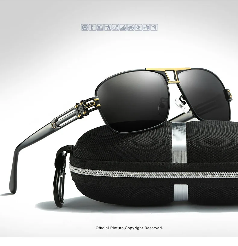 Мужские солнцезащитные очки, фирменный дизайн, Мужские поляризационные солнцезащитные очки,, солнцезащитные очки для вождения для мужчин, Oculos aviador De Sol Masculino