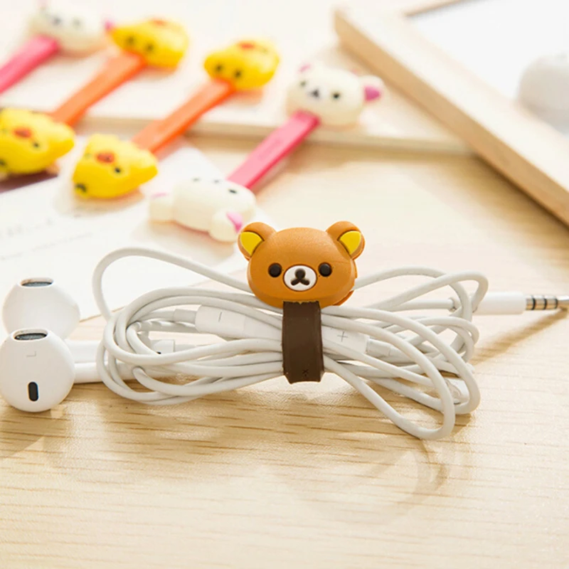 

Cartoon USB Cable Bites For Cable Protection Cute Iphone Accessory Animal Protector Data line Winder Cord Data Protect